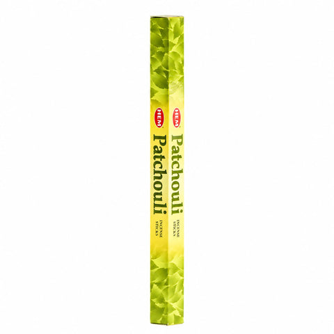 HEM Patchouli incense stick pack in green and yellow