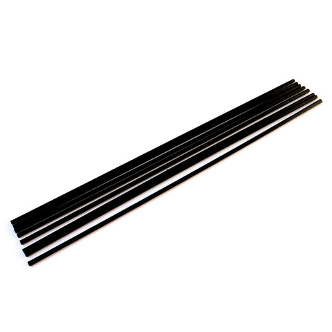 Fibre Black Reed Diffuser 25cm x 3mm, black reeds fanned out against a white background