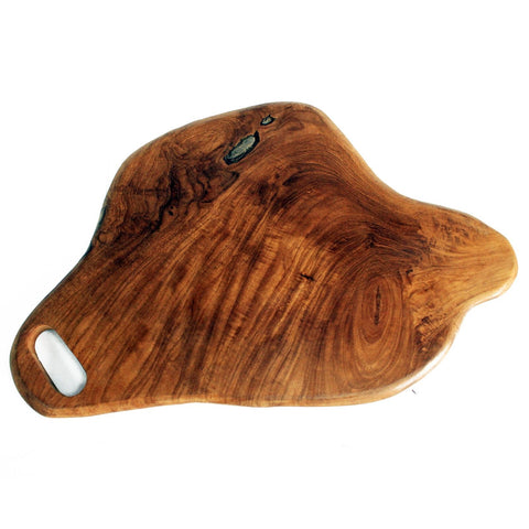 Teak Chopping Board, 30cm, shown from above on a white background with a natural wood grain