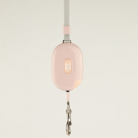 Pink PAW Pocket Pod retractable dog lead with wrist strap and metal clip