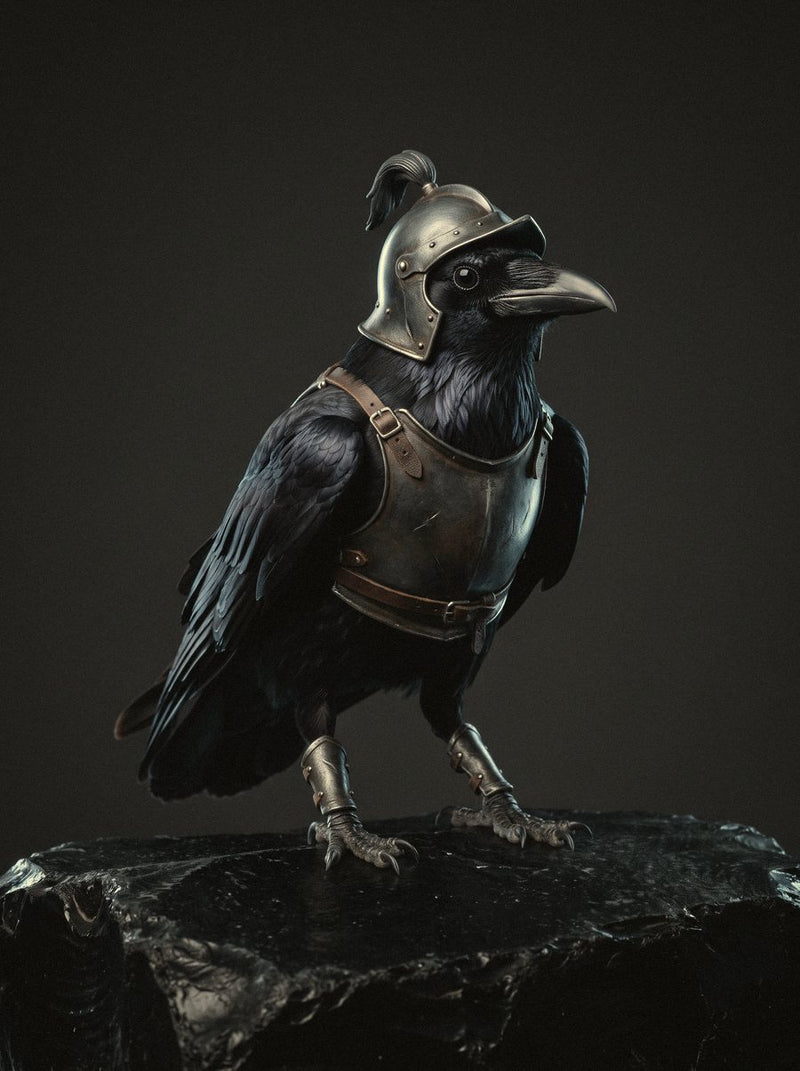 The raven knight, keeper of Knight of Swords
