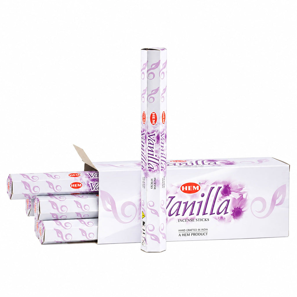 HEM Vanilla incense pack with several matching cartons