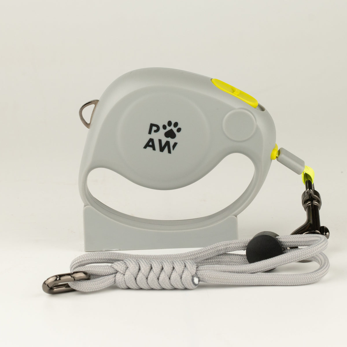Grey lead casing and rope wrist strap displayed together