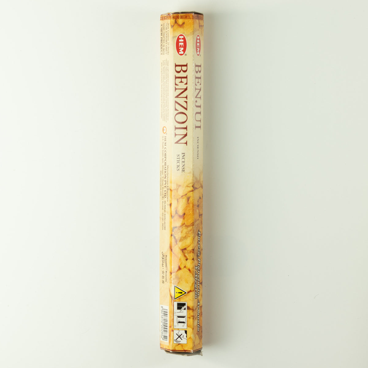 HEM Benzoin incense pack shown upright
