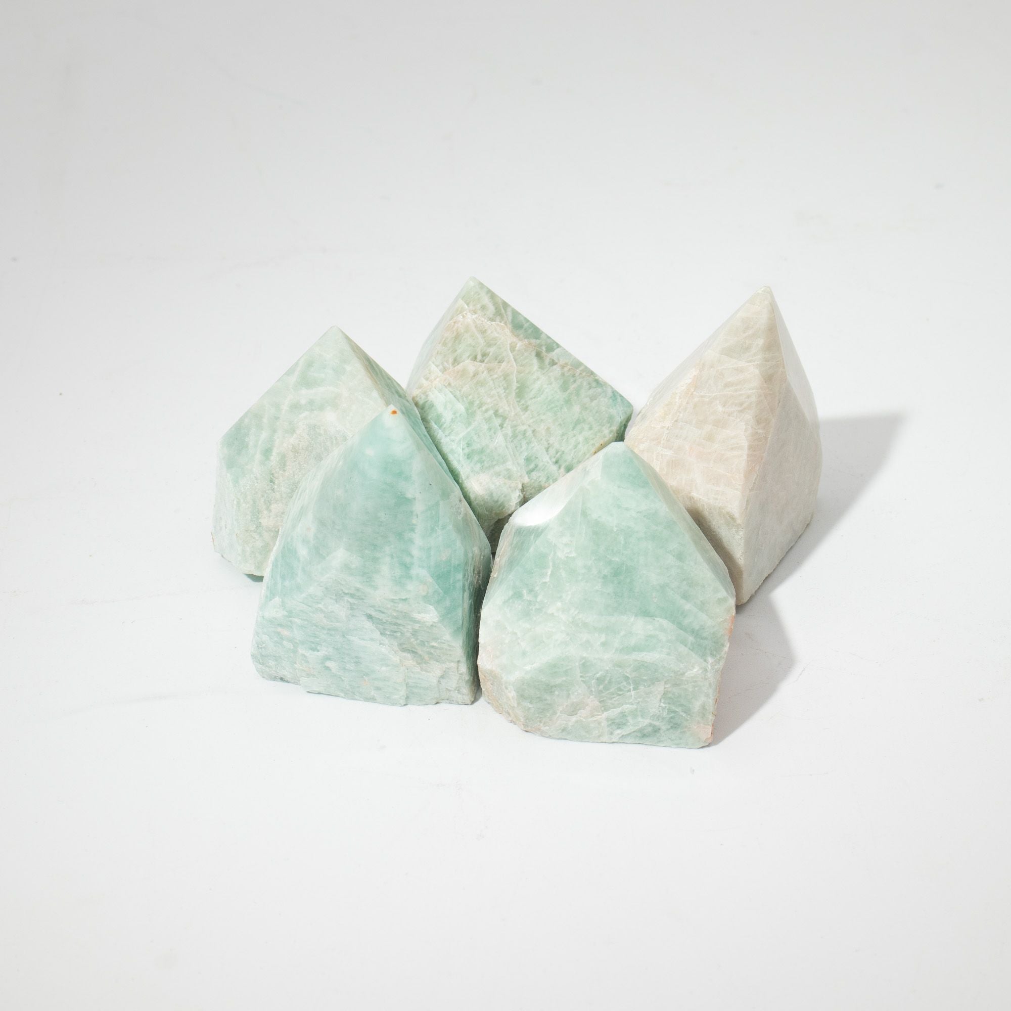 Gemstone Top Polished Points - Indian Amazonite (approx 5-6 pieces)