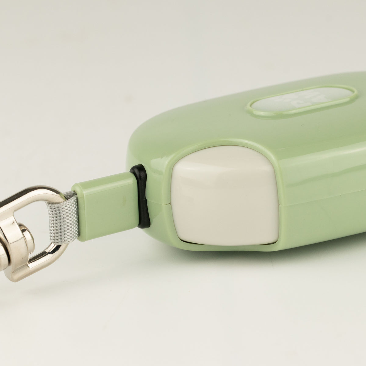 Close-up of the Pocket Pod casing, tape and clip