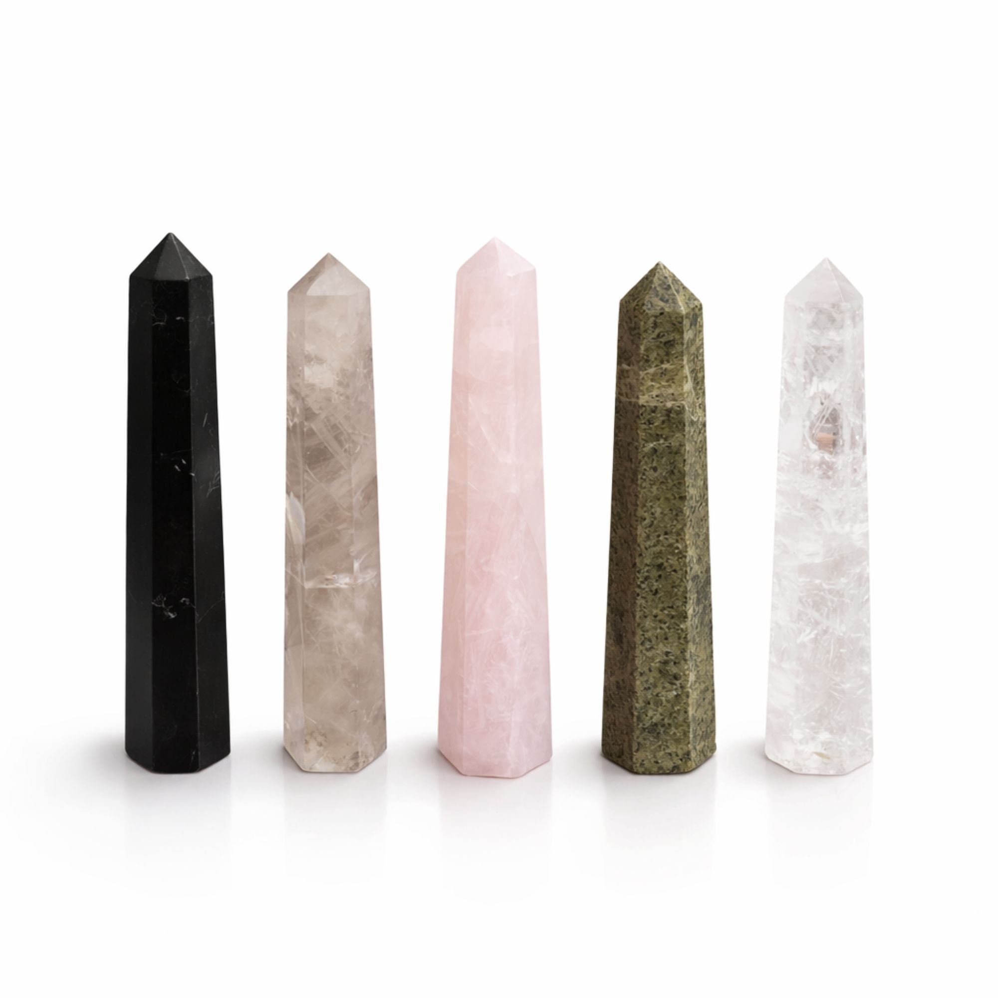 Gemstone Six Face Obelisk Point approx 11cm - Smoky Quartz