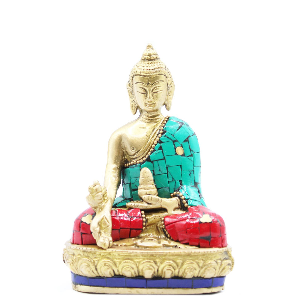 Hands-down Buddha figure shown alone from the front against a white background