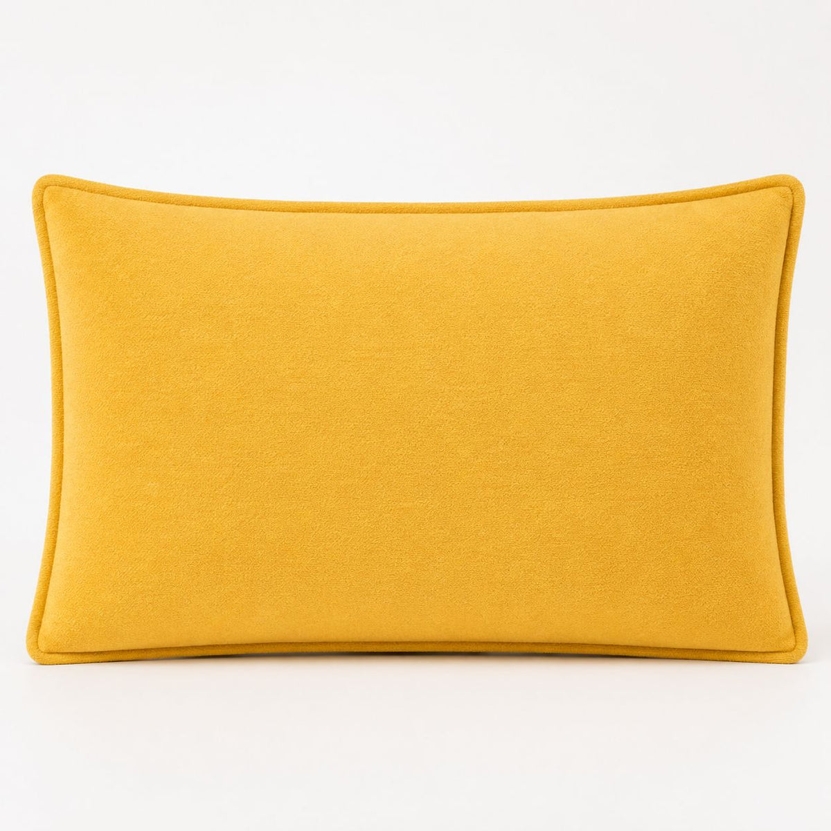 Mustard Marigold Loom lumbar cushion cover shown alone from the front against a plain white background