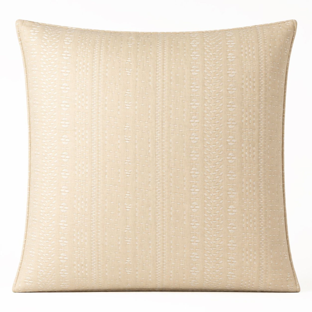Front view of the soft stone cushion cover laid flat against a plain white background