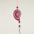 Paw Mini Mango lead with plum casing, pink tape and metal clip