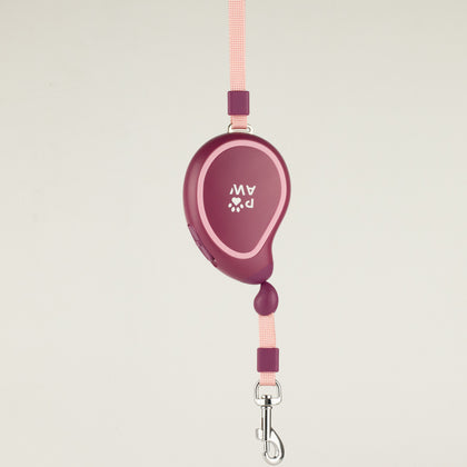 PAW Mini Mango Retractable Dog Lead, Plum, 3m