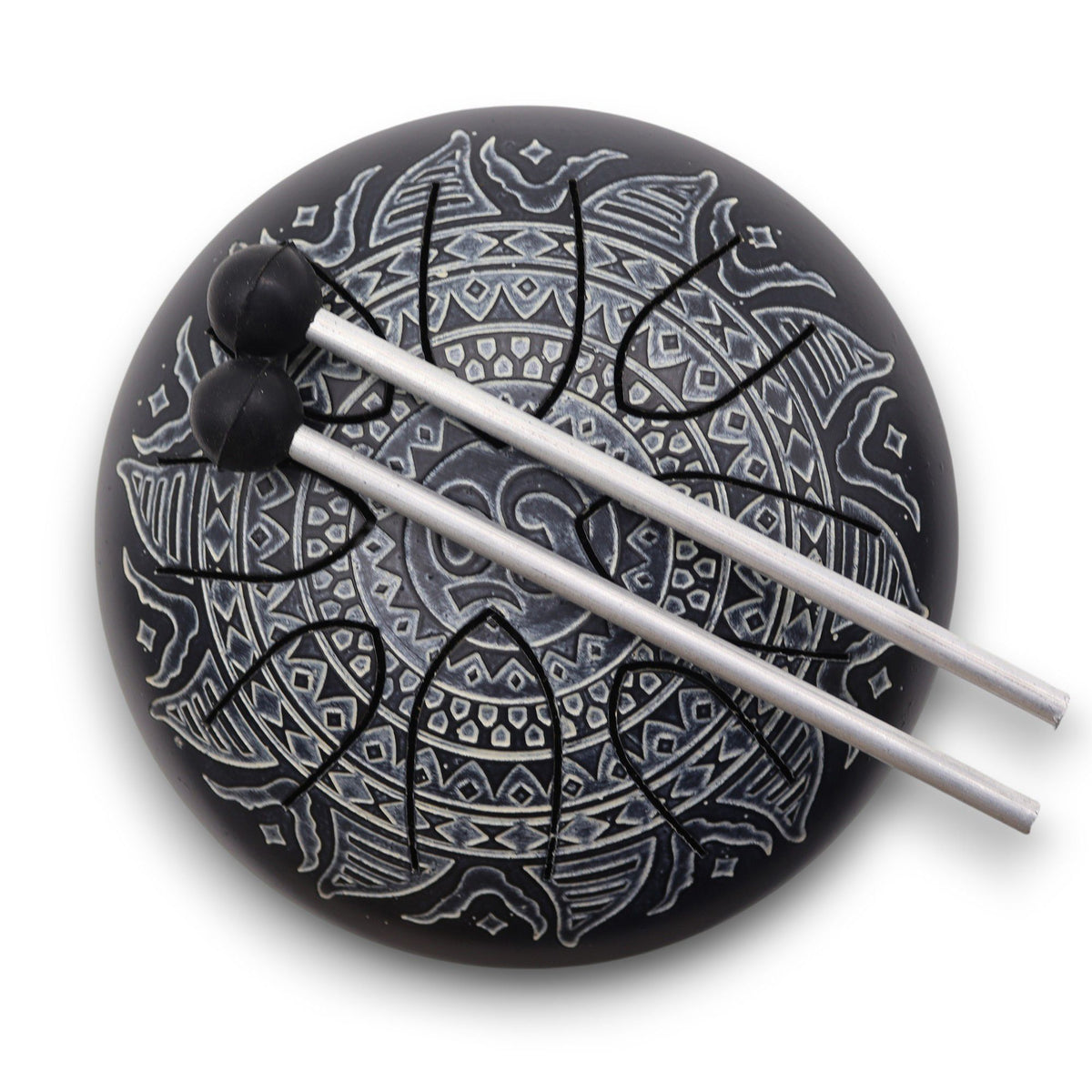 Happy Drum Om Mandala Engraved - 16cm