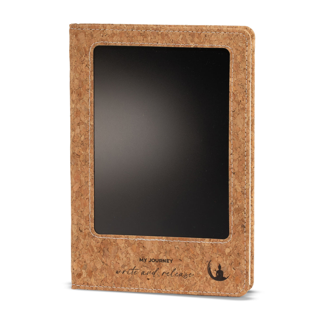 A5 intention notebook with a reusable LCD screen and cork-effect cover