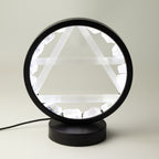 Air Gemstone Halo Lamp with glowing stones around the circular frame