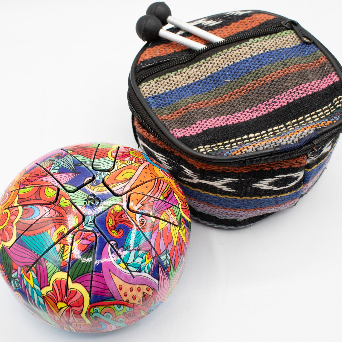 Small Happy Drum Psychedelic- 13x9cm