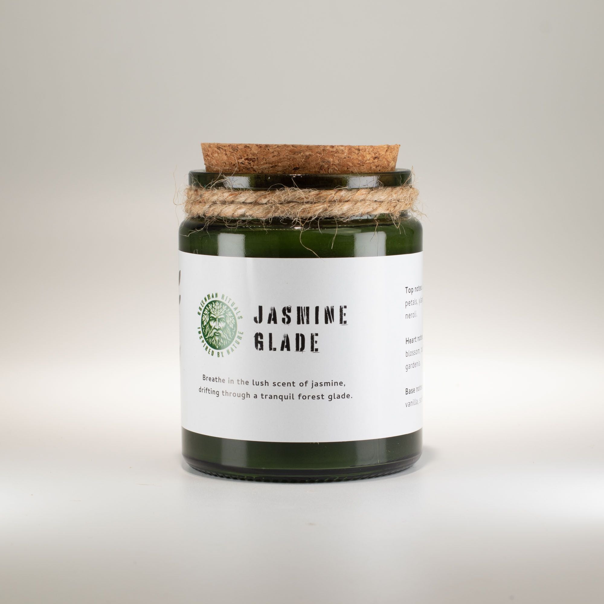 Greenman Woodwick Soy Candle - Jasmine Glade