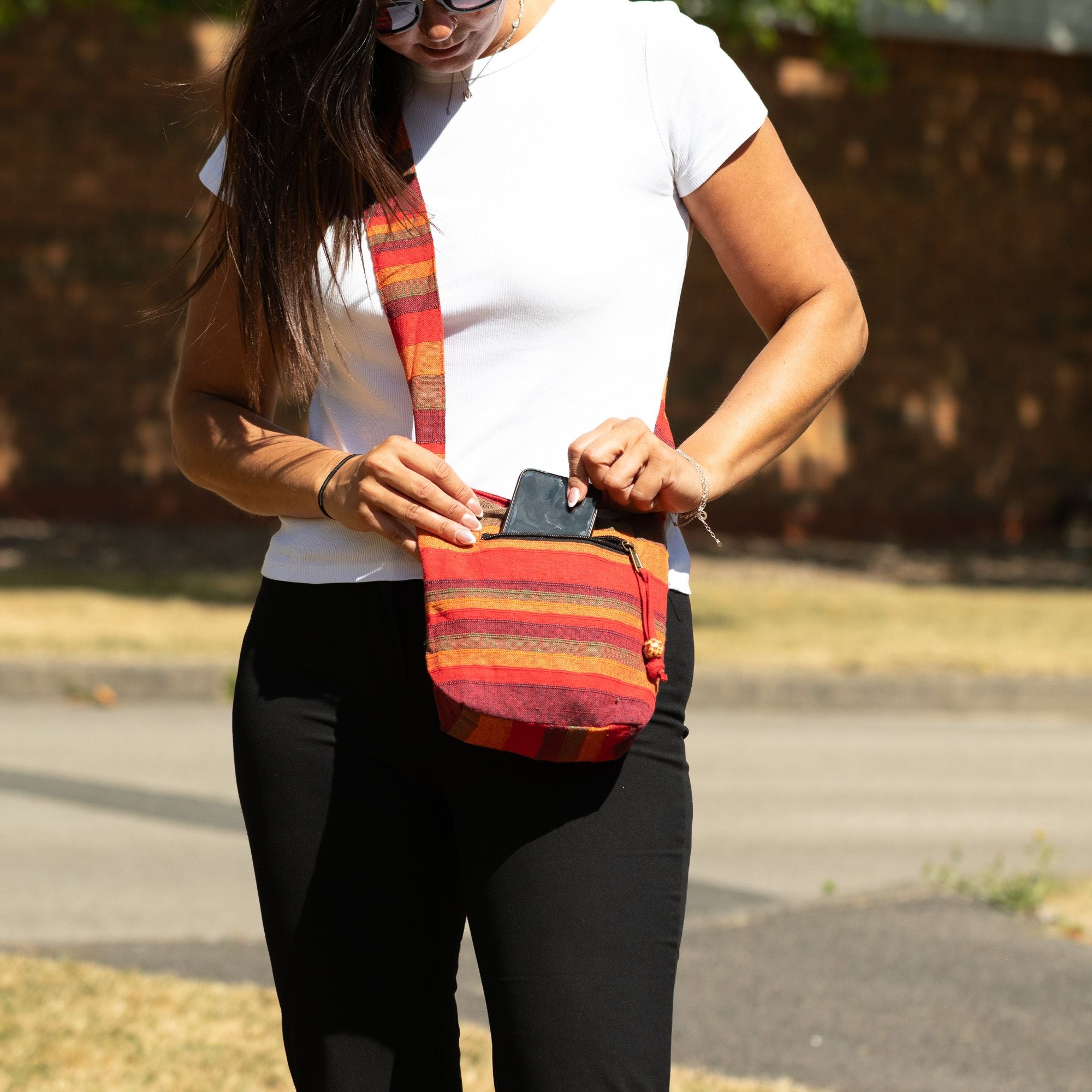 Nepal Sling Bag - Sunrise Orange