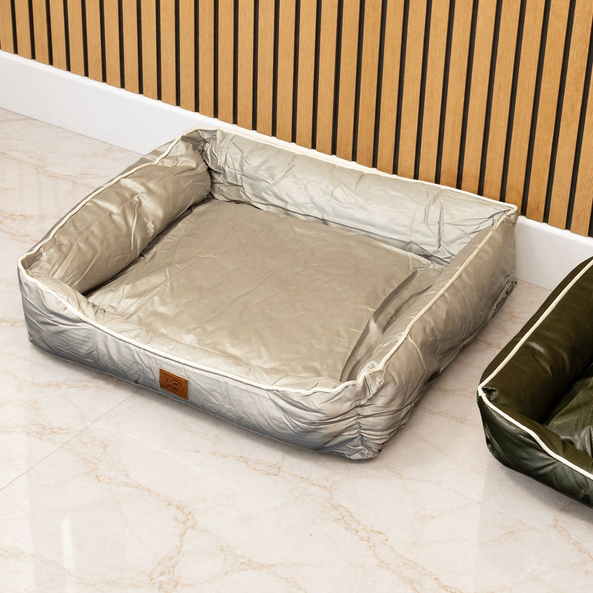 PAW Medium Pet Bed, Khaki Beige, 70 x 60 x 15cm
