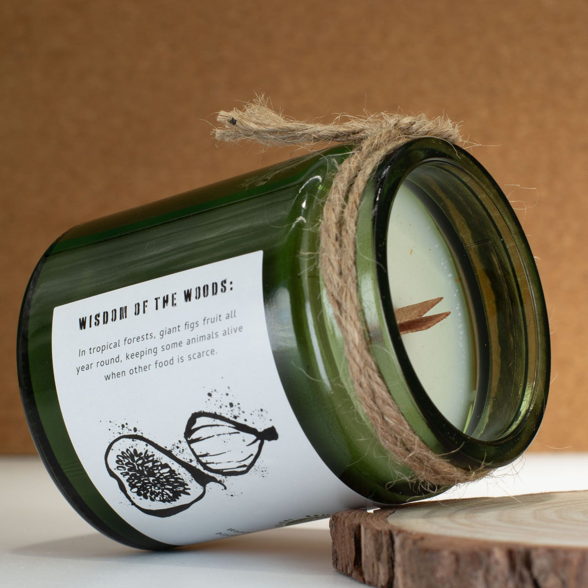 Greenman Woodwick Soy Candle - Fig & Cassis