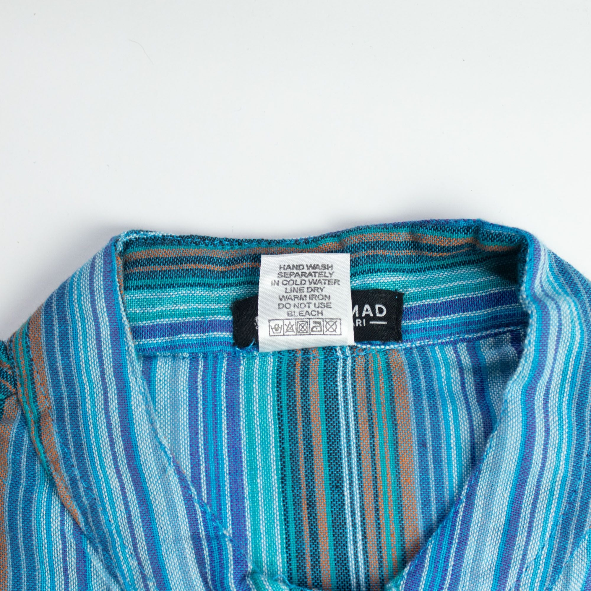 Nomad Sari Grandad Shirt - Turquoise - XL