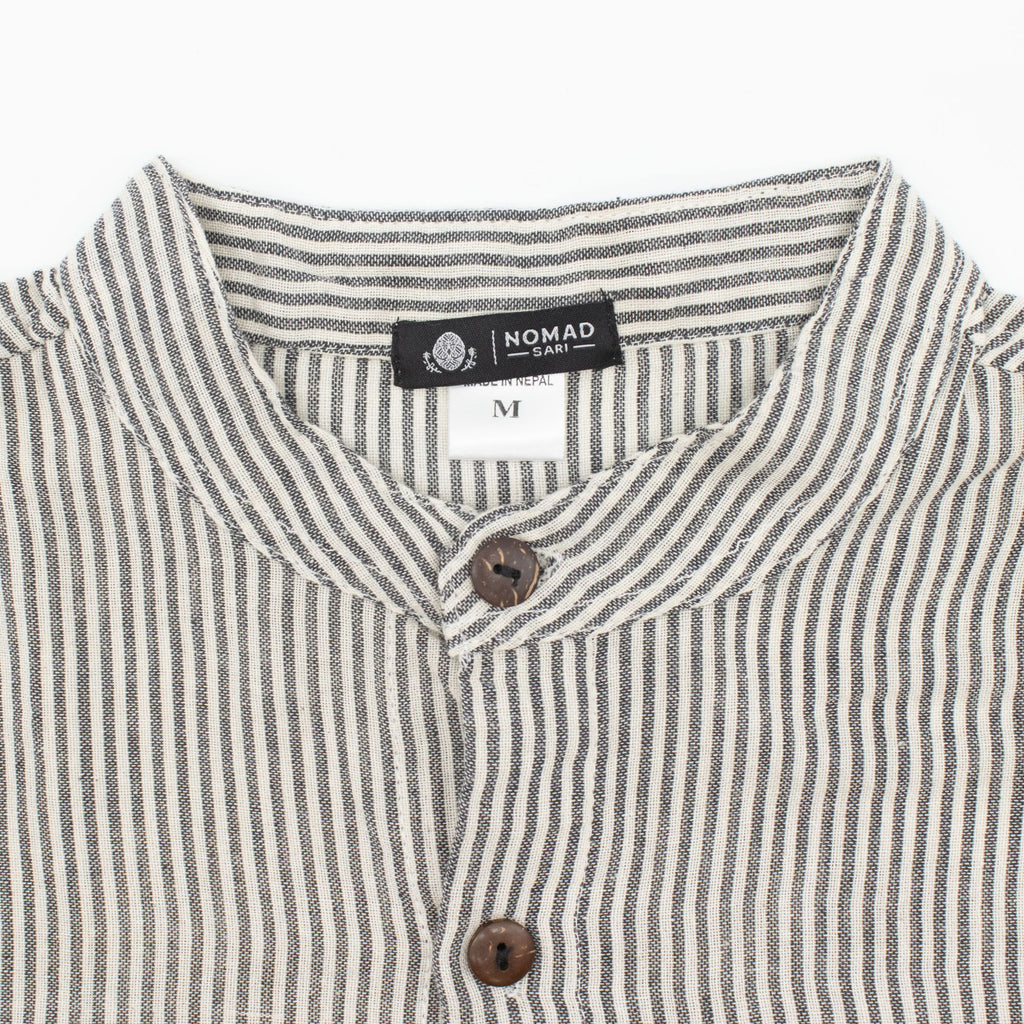 Nomad Sari Grandad Shirt - Grey Stone - Large