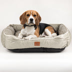 PAW Medium Pet Bed, Khaki Beige, 70 x 60 x 15cm