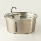PAW stainless steel pet water fountain with curved spout