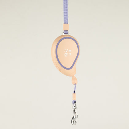 PAW Mini Mango Retractable Dog Lead, Peach, 3m