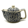 Small herbal teapot with an all-over blue pattern
