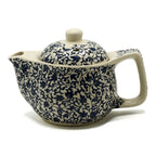 Small herbal teapot with an all-over blue pattern