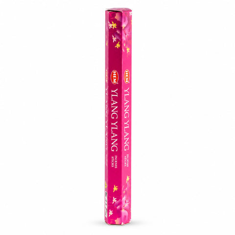 HEM Ylang Ylang incense stick pack in a bright pink floral design