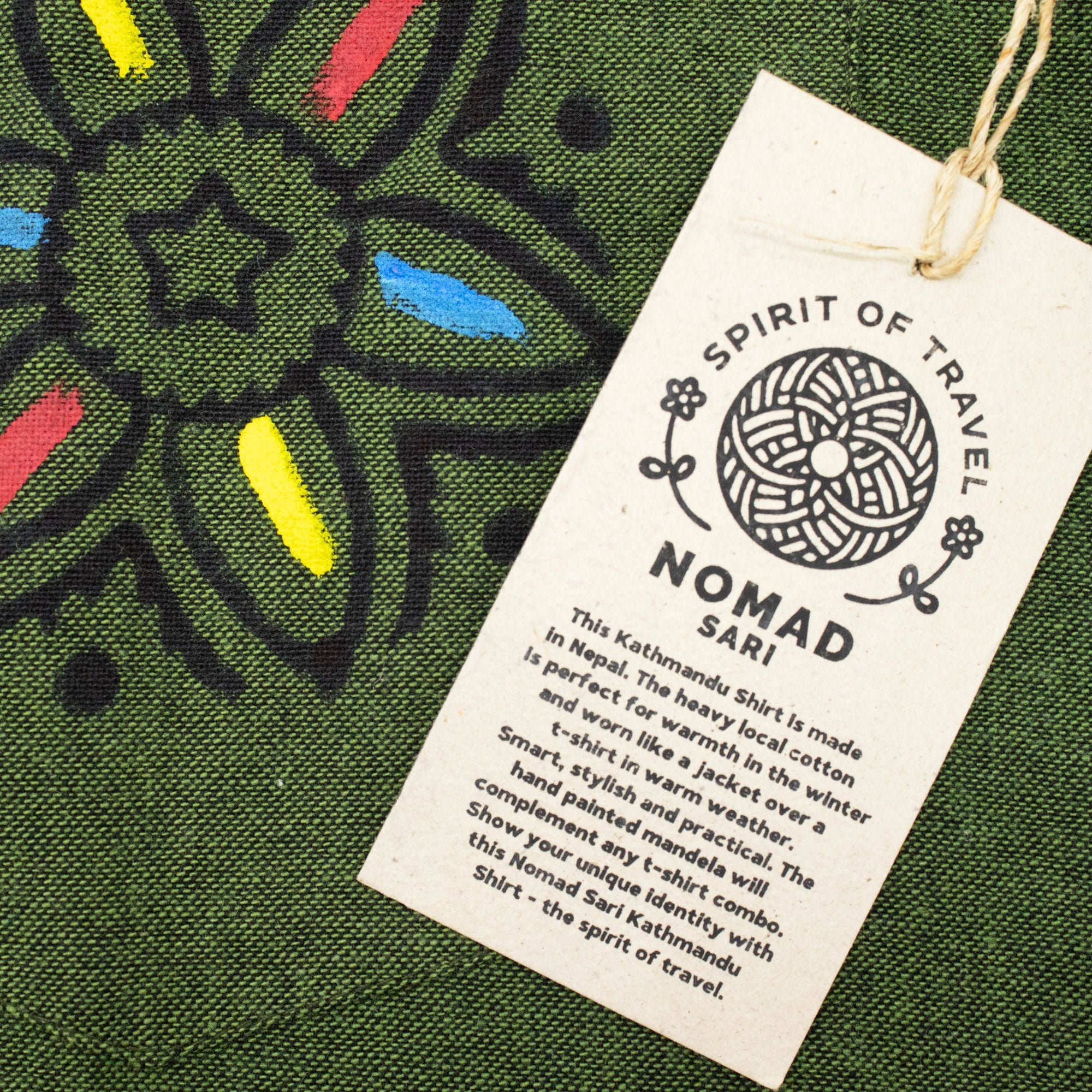 Nomad Sari Kathmandu Shirt - Forest Green - Medium