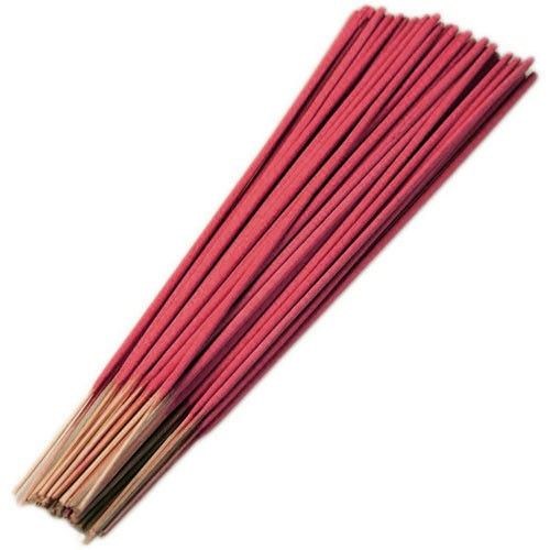 Bulk Incense, Dragons Blood, a diagonal bundle of pink incense sticks with pale wooden ends
