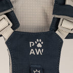 Close-up of the PAW logo on the harness