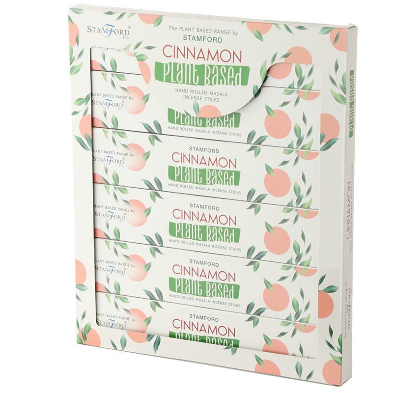 Plant Based Masala Incense Sticks, Cinnamon, floral printed box shown from the front at an angle