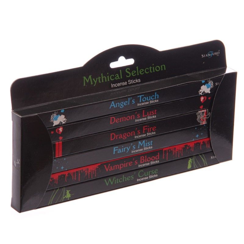Stamford Black Incense Gift Set in black display packaging, front view with colourful names on six rows