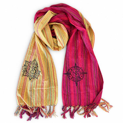Nomad Sari Travel Blessing Scarf, Kathmandu Farewell, 170 x 50cm