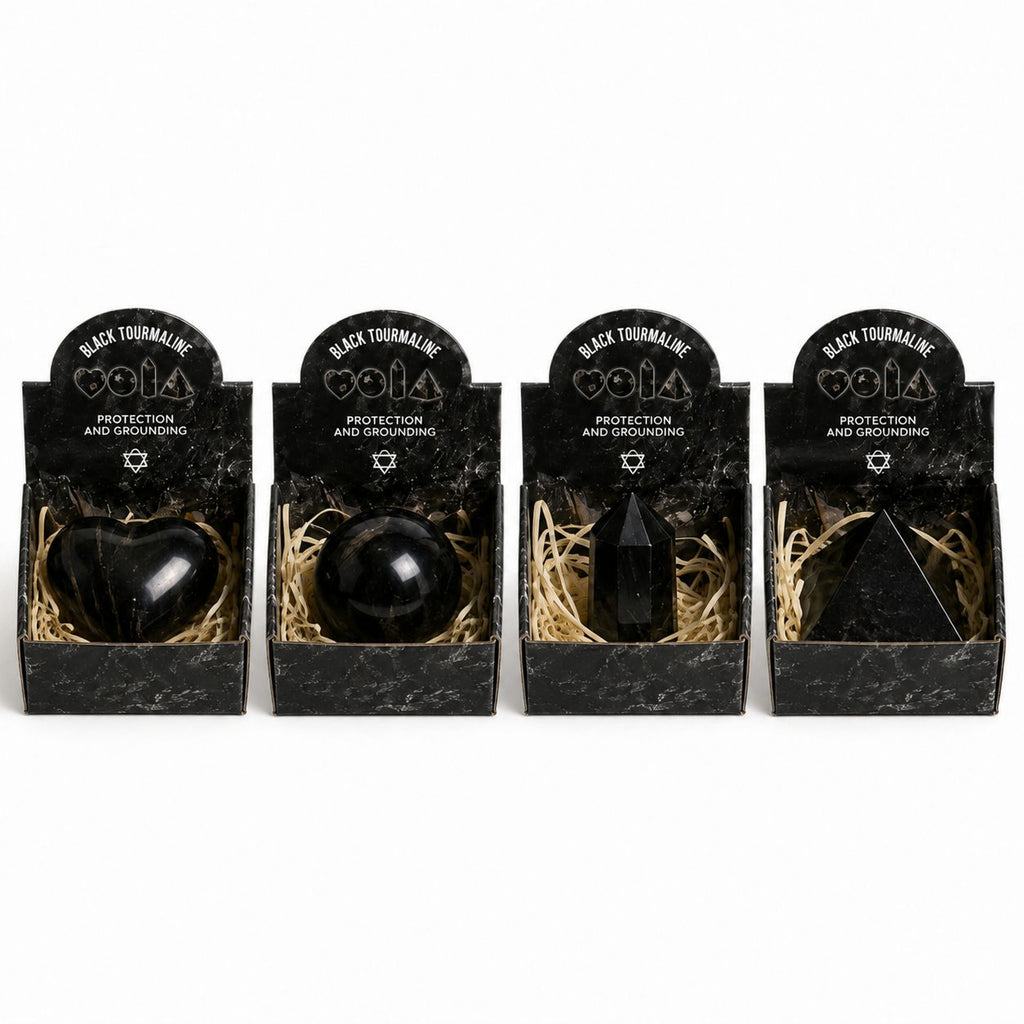 Four Gemstone Shapes - Black Tourmaline