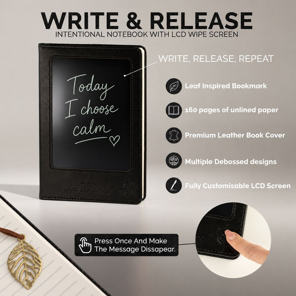 Notebook diagram showing screen and bookmark features