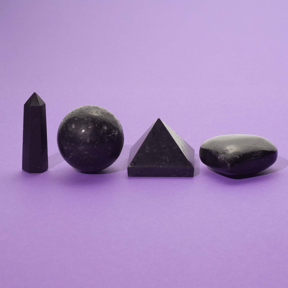 Four Gemstone Shapes - Black Tourmaline