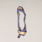 Side view showing the harness straps and buckles