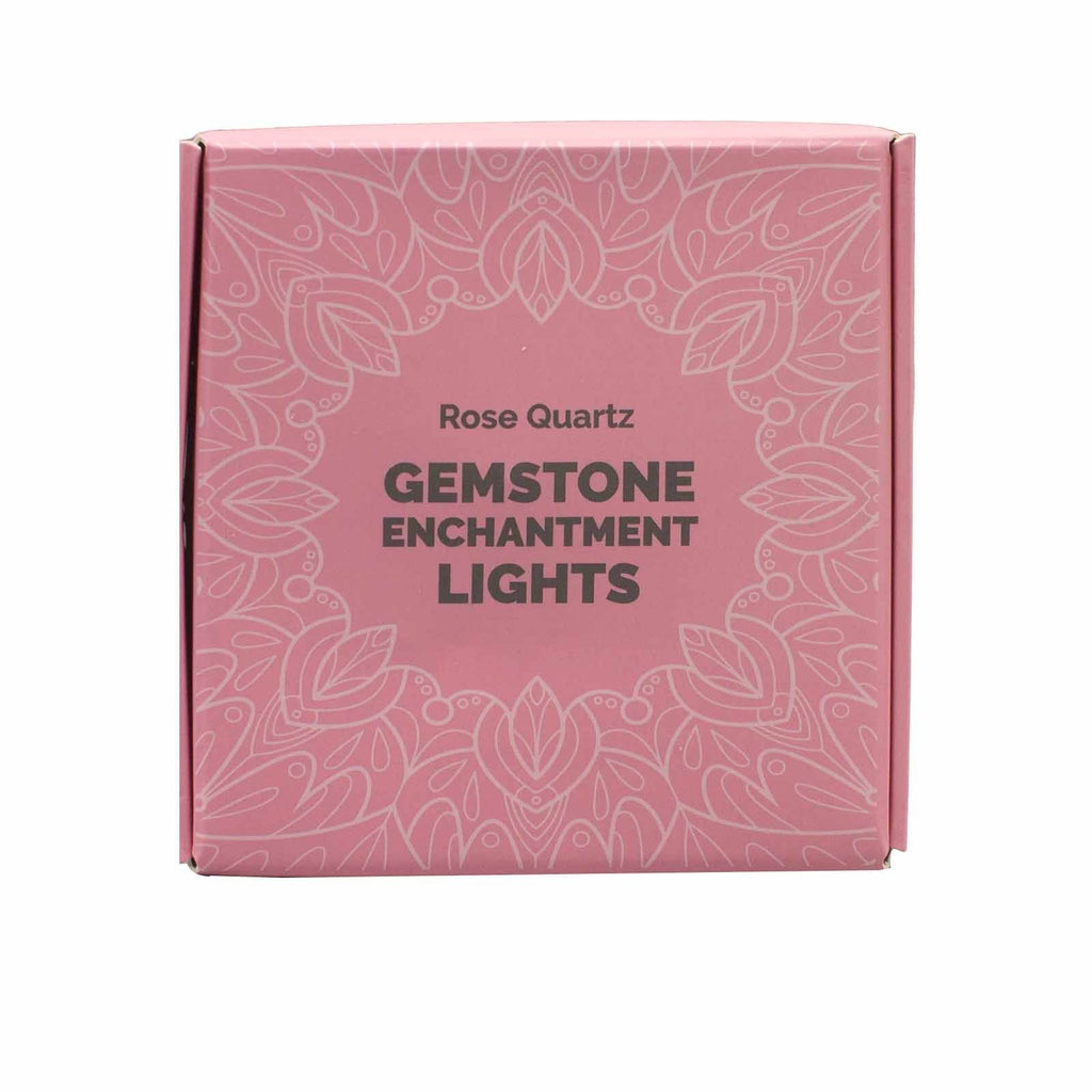 Pink Rose Quartz Gemstone Enchantment Lights gift box