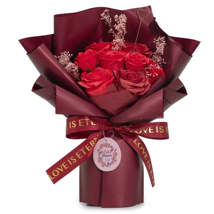 Large Red Roses Soap Bouquet, Love is Eternal, Gift Card