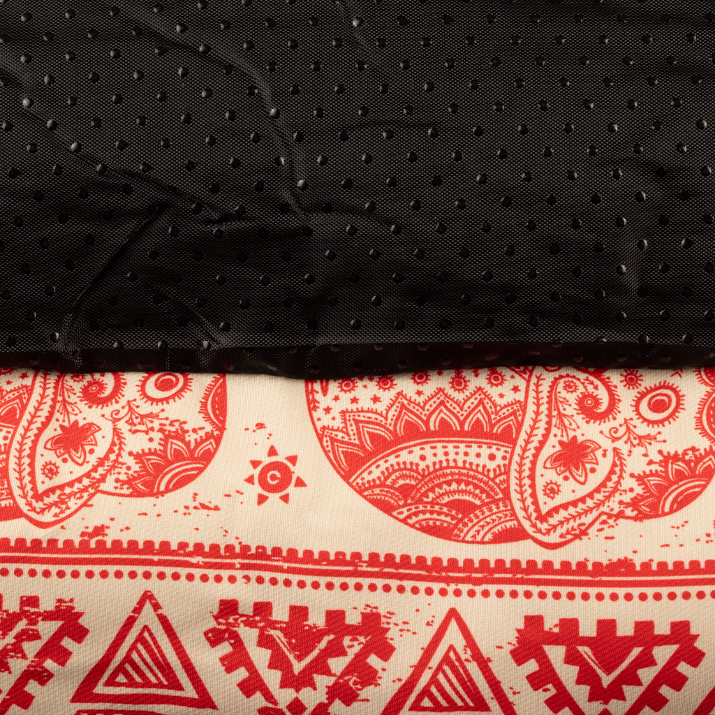 Close-up of the black textured base