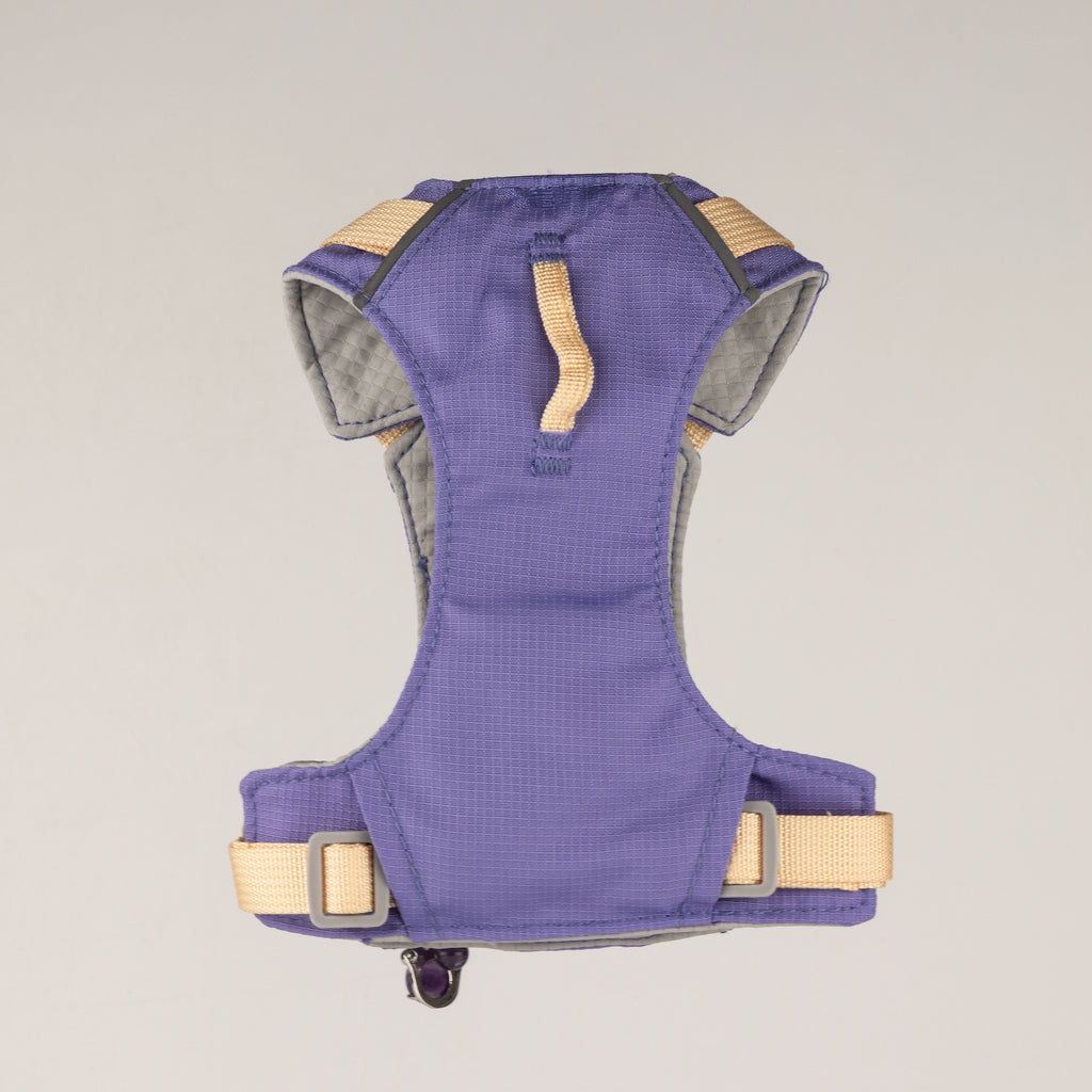 Back view of the lavender step-in harness