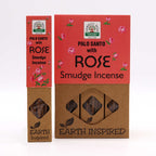 Earth Inspired Palo Santo with Rose smudge incense boxes, small and large size