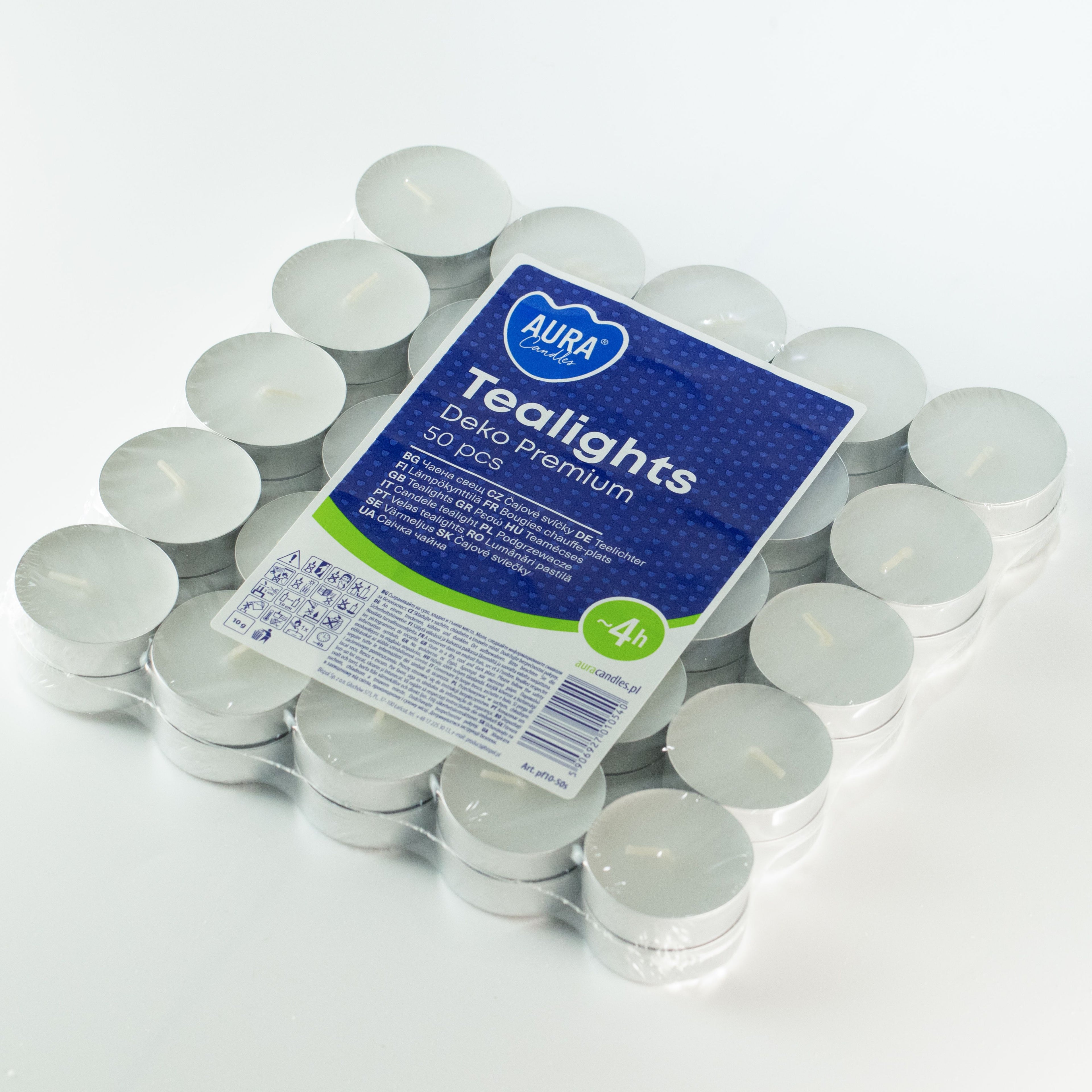 50x Unscented Tealight (4hr)