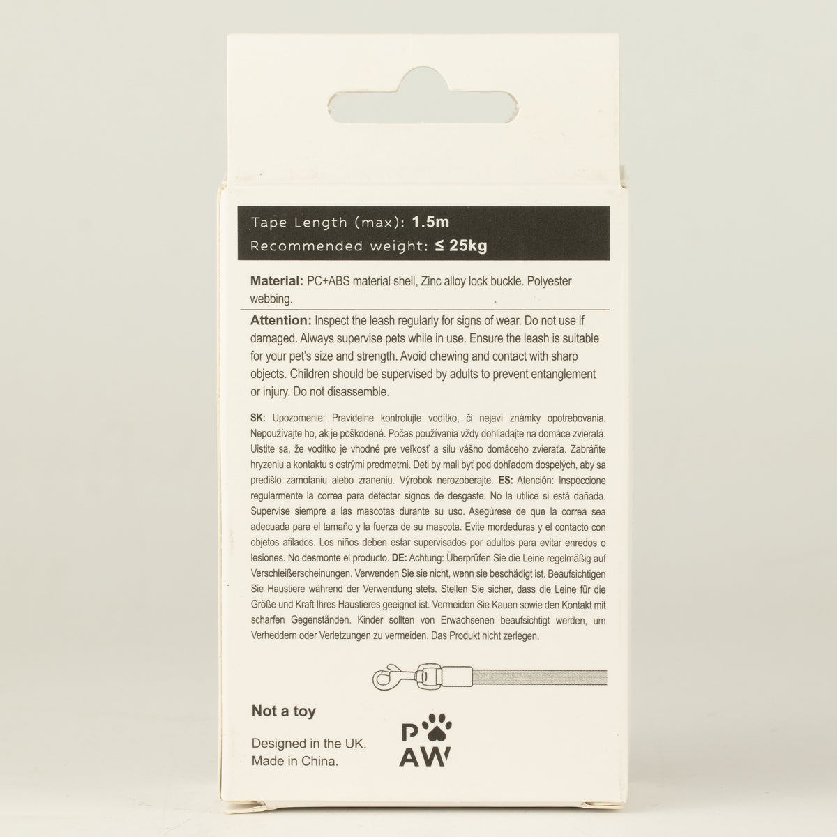 Back of Pocket Pod packaging with product information
