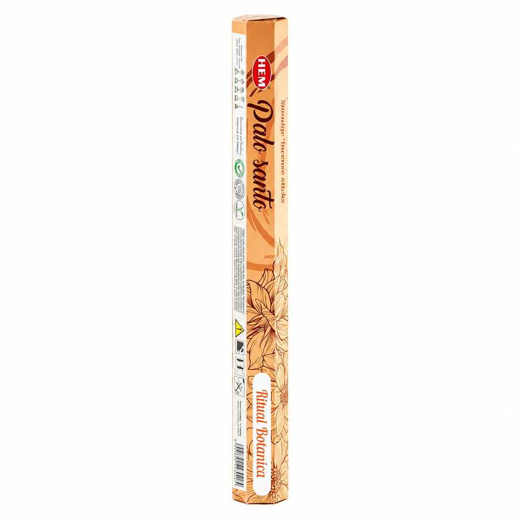 Upright HEM Palo Santo incense pack, front view